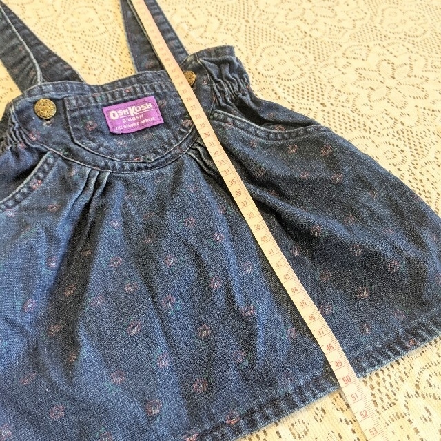 VINTAGE OSHKOSH ジャンパースカート 紫タグ 4T キッズ/ベビー/マタニティのキッズ服女の子用(90cm~)(ワンピース)の商品写真