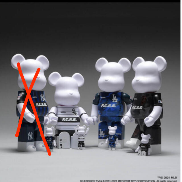 BE@RBRICK FCRB MLB 100%&400% ヤンキース