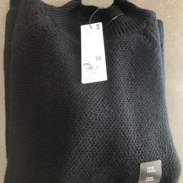 UNIQLO(ユニクロ)の＋J プレミアムラムケーブルハイネックセーター（長袖）ブラック　2XL レディースのトップス(ニット/セーター)の商品写真