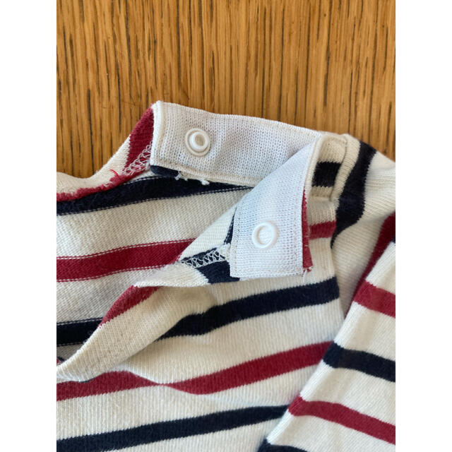 美品⭐︎無印良品⭐︎ボーダーカットソー ロンT 100 キッズ/ベビー/マタニティのキッズ服男の子用(90cm~)(Tシャツ/カットソー)の商品写真