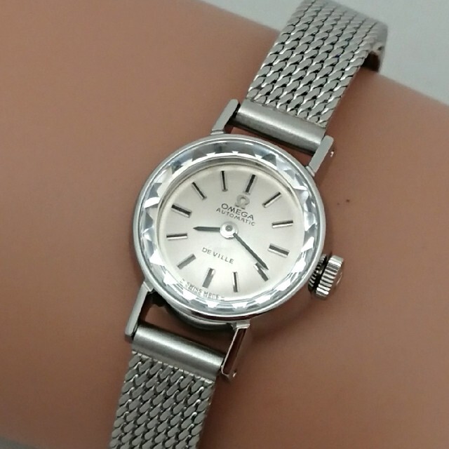 美品✨OMEGA 自動巻 ゴールドカットガラス 新品ベルト付✨トゥモローランド