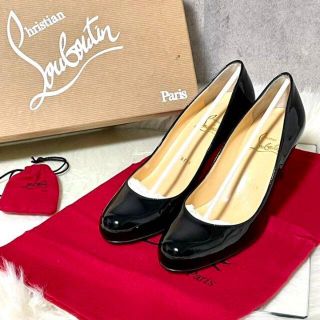 クリスチャンルブタン(Christian Louboutin)の【着用一回❗️】クリスチャンルブタン　シンプルパンプ70 ブラック　エナメル(ハイヒール/パンプス)