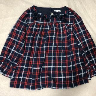 ユニクロ(UNIQLO)のJ.CREW kids crewcuts 12歳 ★チェック カットソー 長袖(Tシャツ/カットソー)