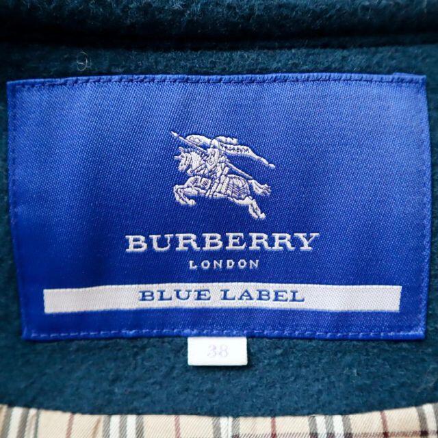 BURBERRY ダブル ロング ノーカラーコートPコートの通販 by BUBBLES's shop｜バーバリーブルーレーベルならラクマ BLUE LABEL - バーバリーブルーレーベル 国産特価