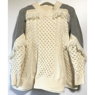 sacai - サカイ sacai ケーブルニットセーターの通販 by sea's shop