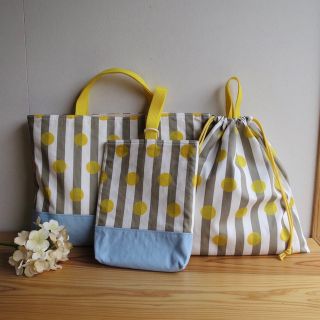 【ともちゃん様専用】ストライプ×ドットのセット(外出用品)