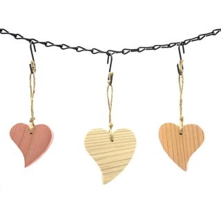 1704 Heart ornament 3pieces 5 /秋田杉(インテリア雑貨)