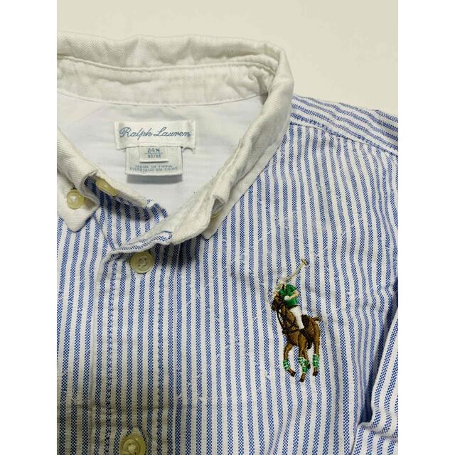 Ralph Lauren(ラルフローレン)のラルフローレン  長袖シャツ　ボタンダウンシャツ ビックポニー　90  キッズ/ベビー/マタニティのキッズ服男の子用(90cm~)(Tシャツ/カットソー)の商品写真