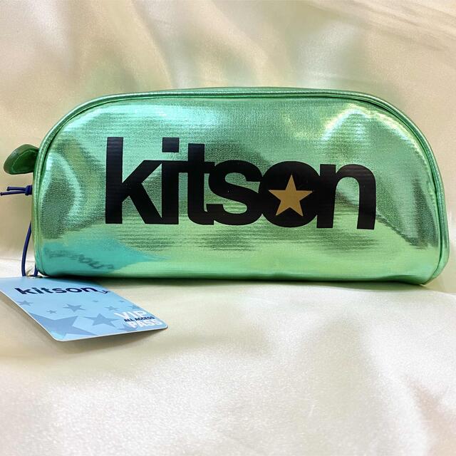 KITSON(キットソン)のkitson キットソン ポーチ 筆箱 ペンケース メタリックグリーン レディースのファッション小物(ポーチ)の商品写真