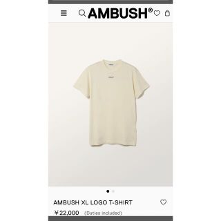 アンブッシュ(AMBUSH)のAMBUSH Tシャツ(Tシャツ/カットソー(半袖/袖なし))