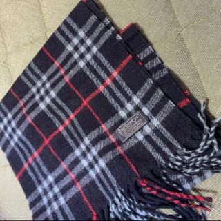 バーバリー(BURBERRY)のバーバリー　マフラー　Burberry ネイビー紺色(マフラー/ショール)