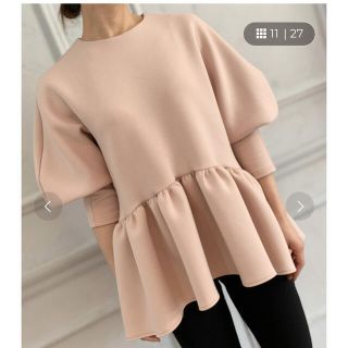 ツルバイマリコオイカワ(TSURU by Mariko Oikawa)のツルバイマリコオイカワ　トップスKirill  pink beige(カットソー(長袖/七分))