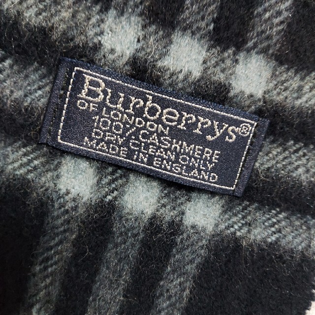 BURBERRY(バーバリー)の美品　バーバリー　カシミア チェックマフラー メンズのファッション小物(マフラー)の商品写真