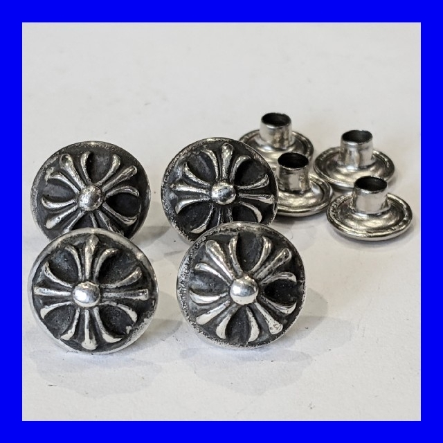 クロムハーツ☆クロスボールリベット☆12mm 4個セット - その他