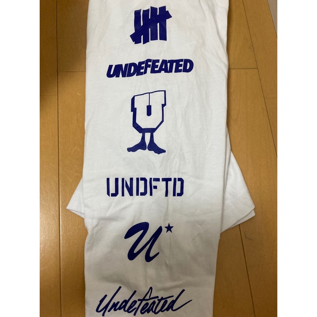 UNDEFEATED(アンディフィーテッド)のUNDEFEATED ロンT ホワイト　Lサイズ　チャンピオン メンズのトップス(Tシャツ/カットソー(七分/長袖))の商品写真