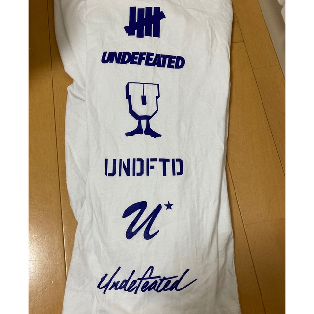 UNDEFEATED(アンディフィーテッド)のUNDEFEATED ロンT ホワイト　Lサイズ　チャンピオン メンズのトップス(Tシャツ/カットソー(七分/長袖))の商品写真