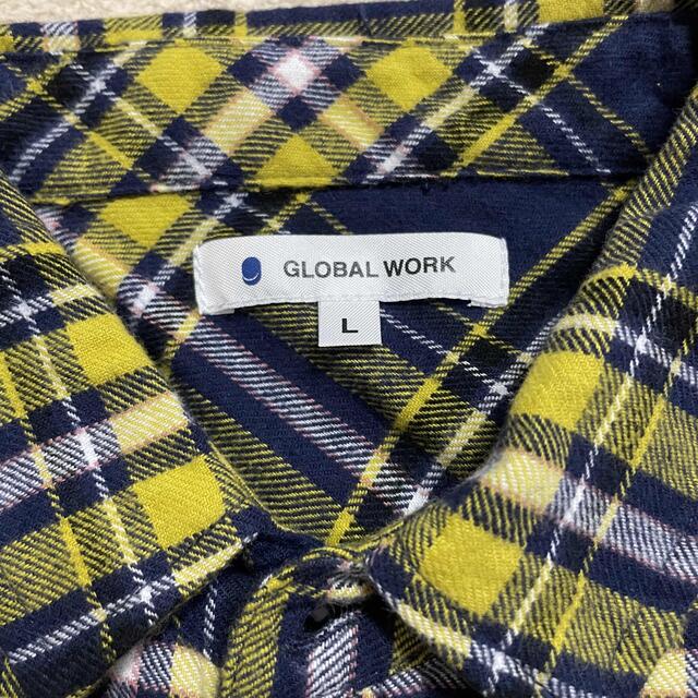 GLOBAL WORK(グローバルワーク)のGLOBAL WORK ネルシャツ　ジュニアLサイズ　未使用 キッズ/ベビー/マタニティのキッズ服男の子用(90cm~)(Tシャツ/カットソー)の商品写真
