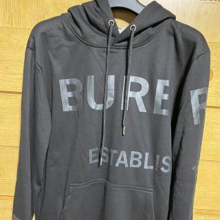 Burberry パーカー　黒　Ｌサイズ(パーカー)