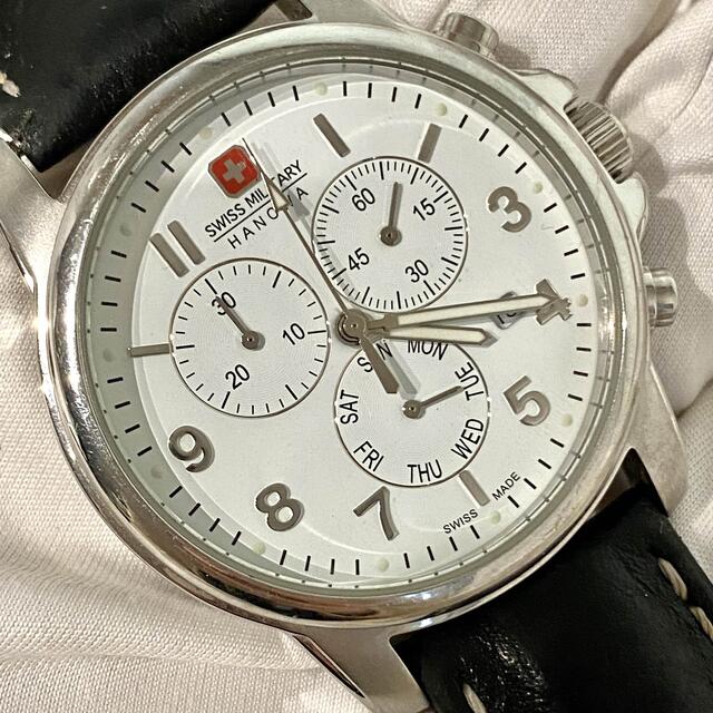 SWISS MILITARY HANOWA 腕時計 レザー スイス - 腕時計(アナログ)