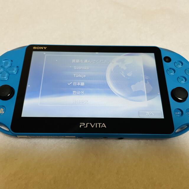 PlayStation Vita(プレイステーションヴィータ)のPSVita PCH-2000 ZA23 本体 アクアブルー 動作確認済み エンタメ/ホビーのゲームソフト/ゲーム機本体(家庭用ゲーム機本体)の商品写真