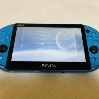 プレイステーションヴィータ(PlayStation Vita)のPSVita PCH-2000 ZA23 本体 アクアブルー 動作確認済み(家庭用ゲーム機本体)