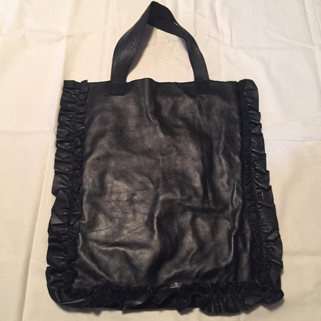 COMME des GARCONS - tricot COMME des GARCONS レザーフリルトート