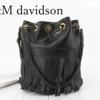 ジェイアンドエムデヴィッドソン(J&M DAVIDSON)のJ&M davidson　カーニバルL　ショルダーバッグ　巾着　ブラック　レザー(ショルダーバッグ)