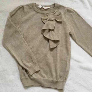 エイチアンドエム(H&M)の美品☆ラメ入りデザインニット(ニット)