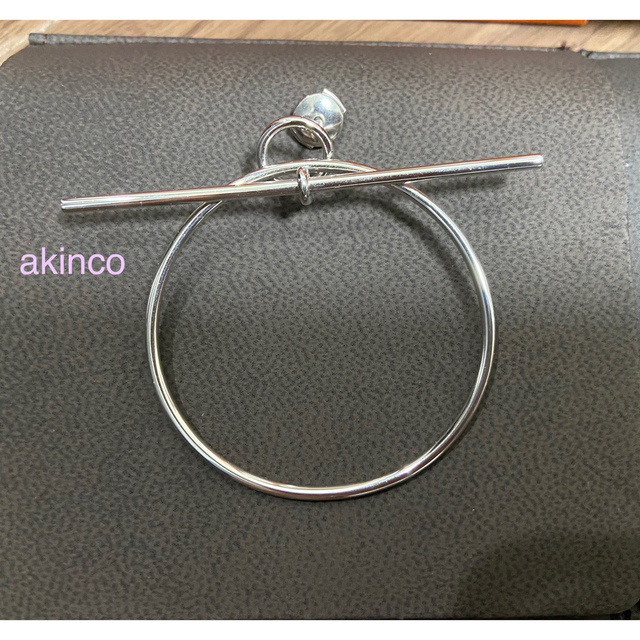 Hermes - 新品☆エルメス ループピアスMM(シルバー)の通販 by あ