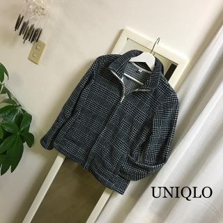 ユニクロ(UNIQLO)のチェック柄フリース(パーカー)