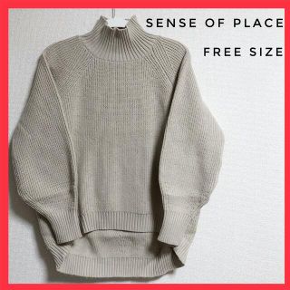 センスオブプレイスバイアーバンリサーチ(SENSE OF PLACE by URBAN RESEARCH)の美品SENSE OF PLACE センスオブプレス　ハイネックニットプルオーバー(ニット/セーター)