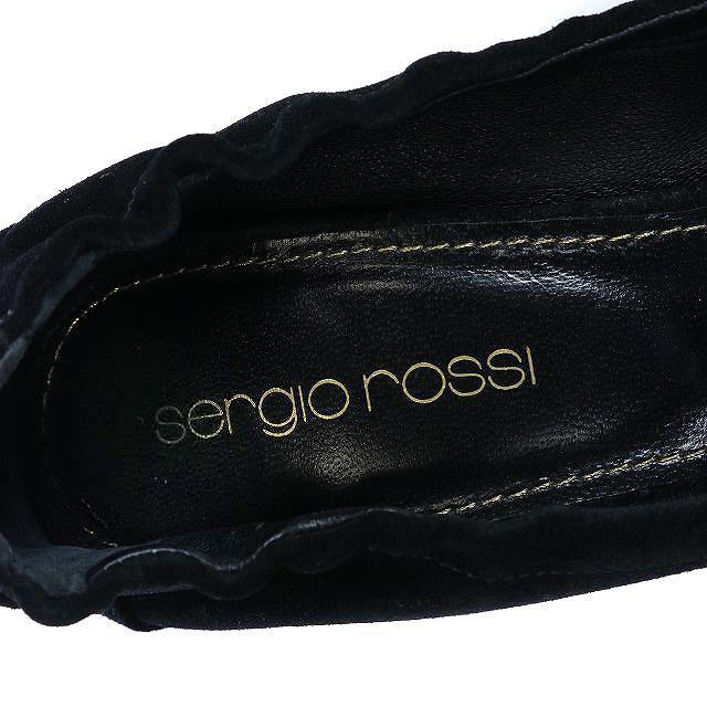 Sergio Rossi(セルジオロッシ)のセルジオロッシ パンプス シューズ スエード リボン 34 21.5cm 黒 レディースの靴/シューズ(ハイヒール/パンプス)の商品写真