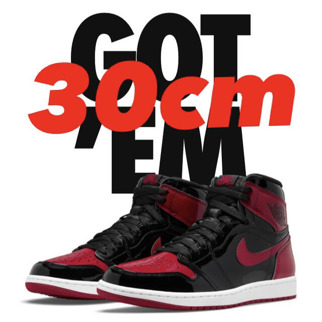 NIKE AIR JORDAN 1 HIGH BRED PATENT30.0cm