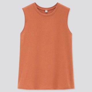 ユニクロ(UNIQLO)のコットンノースリーブT(カットソー(半袖/袖なし))