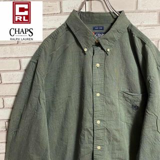 チャップス(CHAPS)の90s 古着 チャップス ラルフローレン 刺繍ロゴ ゆるだぼ ビッグシルエット(シャツ)