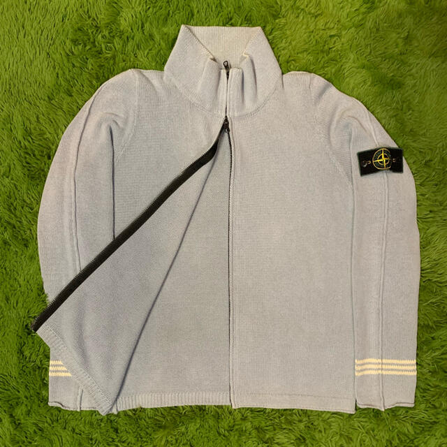 Lサイズ　stone island ニット　グリーン　水色　ジャケット