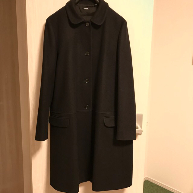 美品】JILSANDER NAVY ウール100%丸襟チェスターコート 高い品質