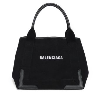 バレンシアガ(Balenciaga)のバレンシアガ ネイビー カバ S ロゴ ノワール ハンドバッグ 339933(ハンドバッグ)