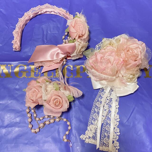 Angelic Pretty(アンジェリックプリティー)の難あり頭物セット レディースのヘアアクセサリー(カチューシャ)の商品写真