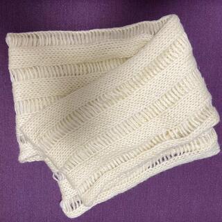 VICKY - 美品❤ビッキー 暖かい 冬 柄編みロングスヌード オフホワイト
