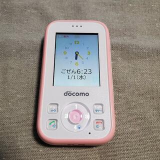 エヌティティドコモ(NTTdocomo)のドコモ docomo キッズケータイ HW-01G 　ピンク(携帯電話本体)