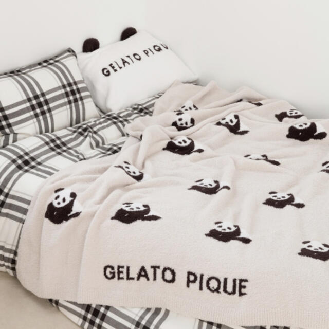 gelato pique(ジェラートピケ)の パンダジャガードマルチカバー インテリア/住まい/日用品の寝具(シーツ/カバー)の商品写真