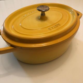 ストウブ(STAUB)のストウブ　27cm オーバルココット　イエロー　廃盤(鍋/フライパン)