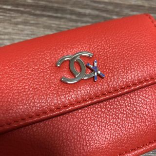 CHANEL - 美品 シャネル スキー柄 三つ折り財布 レザーの通販 by Loop