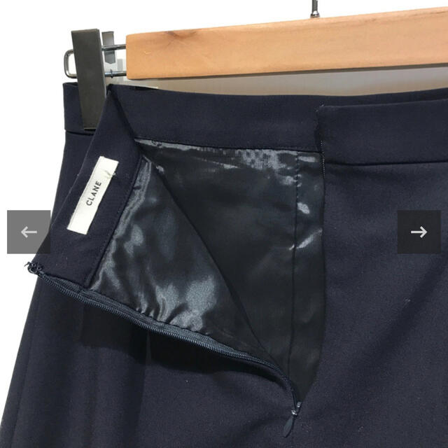 STUDIOUS(ステュディオス)のCLANE レイヤードデザイン アシンメトリースカート レディースのスカート(ひざ丈スカート)の商品写真
