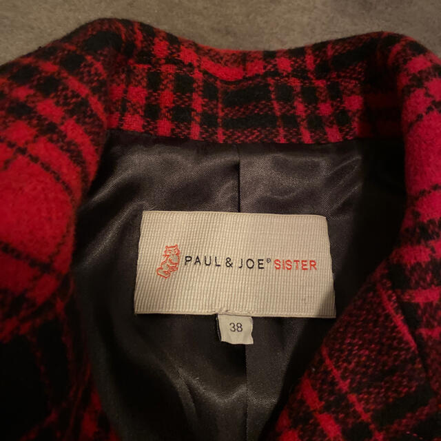 レディース【美品】PAUL & JOE SISTER フランス製素材 ウールチェックコート