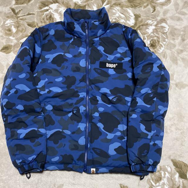 A BATHING APE - APE BAPE KAWS CAMO 迷彩 ダウン ジャケット JACKET L