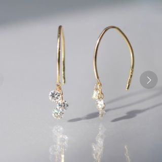 アーカー(AHKAH)の【anq.】K18k・0.3ct ６石レーザーホールダイヤモンド 　ピアス(ピアス)