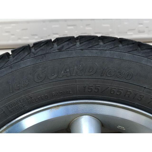 ラパン HE21S スタッドレスタイヤホイール4本セット 155/65R13 6