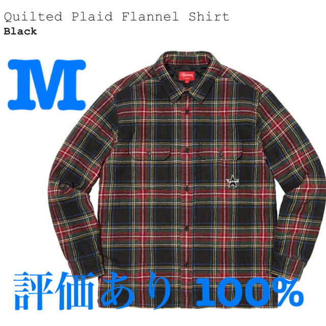 21fw Supreme Plaid Flannel Shirt 黒 L 新品